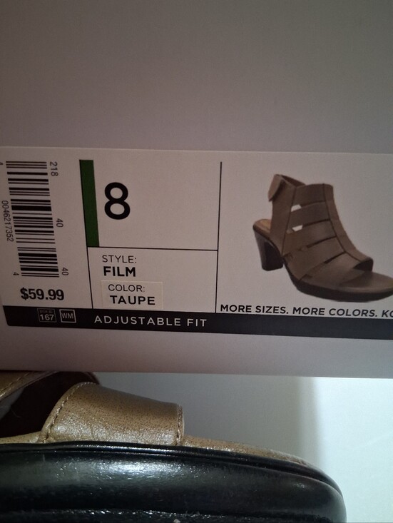 Kohl's Shoes - Croft & Barrow Ortholite Comfort Foam Strappy Sandals Taupe Sz 8